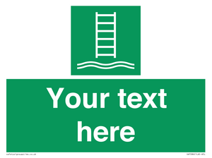 SA7286: Custom sign safe condition Embarkation ladder