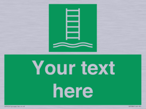 SA7286: Custom sign safe condition Embarkation ladder