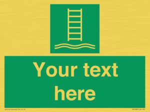 SA7286: Custom sign safe condition Embarkation ladder