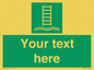 SA7286: Custom sign safe condition Embarkation ladder