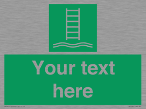 SA7286: Custom sign safe condition Embarkation ladder