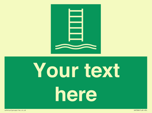 SA7286: Custom sign safe condition Embarkation ladder
