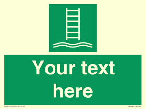 SA7286: Custom sign safe condition Embarkation ladder