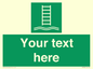 SA7286: Custom sign safe condition Embarkation ladder