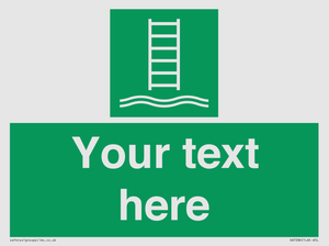 SA7286: Custom sign safe condition Embarkation ladder