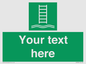 SA7286: Custom sign safe condition Embarkation ladder