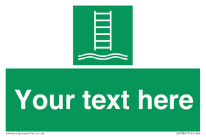 SA7286: Custom sign safe condition Embarkation ladder