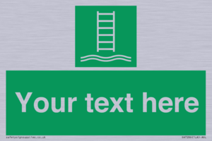 SA7286: Custom sign safe condition Embarkation ladder