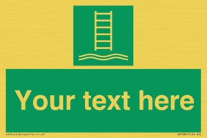 SA7286: Custom sign safe condition Embarkation ladder
