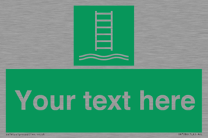 SA7286: Custom sign safe condition Embarkation ladder