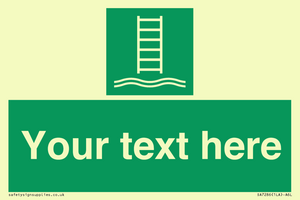 SA7286: Custom sign safe condition Embarkation ladder