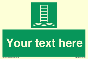 SA7286: Custom sign safe condition Embarkation ladder