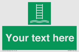 SA7286: Custom sign safe condition Embarkation ladder