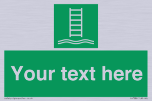 SA7286: Custom sign safe condition Embarkation ladder