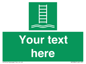 SA7286: Custom sign safe condition Embarkation ladder