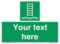 SA7286: Custom sign safe condition Embarkation ladder