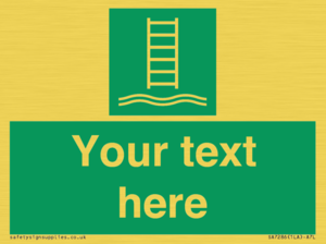 SA7286: Custom sign safe condition Embarkation ladder
