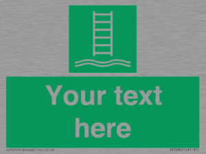 SA7286: Custom sign safe condition Embarkation ladder