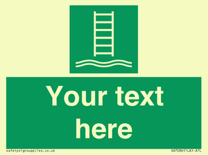 SA7286: Custom sign safe condition Embarkation ladder