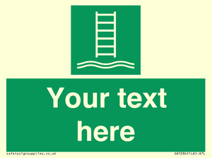 SA7286: Custom sign safe condition Embarkation ladder
