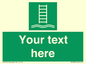 SA7286: Custom sign safe condition Embarkation ladder