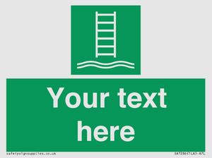 SA7286: Custom sign safe condition Embarkation ladder