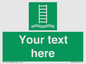SA7286: Custom sign safe condition Embarkation ladder