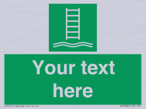 SA7286: Custom sign safe condition Embarkation ladder