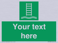 SA7286: Custom sign safe condition Embarkation ladder