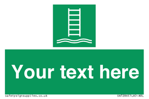 SA7286: Custom sign safe condition Embarkation ladder