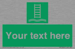 SA7286: Custom sign safe condition Embarkation ladder