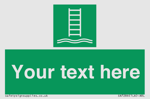 SA7286: Custom sign safe condition Embarkation ladder