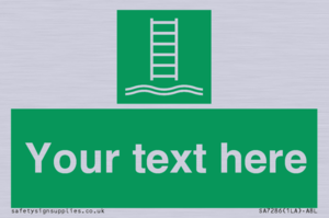SA7286: Custom sign safe condition Embarkation ladder