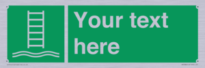 SA7286: Custom sign safe condition Embarkation ladder