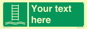 SA7286: Custom sign safe condition Embarkation ladder