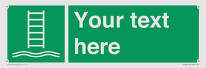 SA7286: Custom sign safe condition Embarkation ladder