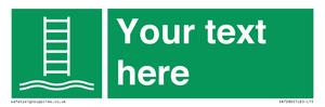 SA7286: Custom sign safe condition Embarkation ladder