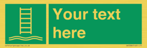 SA7286: Custom sign safe condition Embarkation ladder