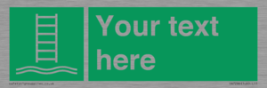 SA7286: Custom sign safe condition Embarkation ladder