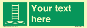 SA7286: Custom sign safe condition Embarkation ladder