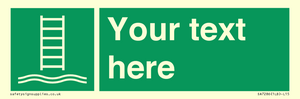 SA7286: Custom sign safe condition Embarkation ladder