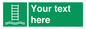 SA7286: Custom sign safe condition Embarkation ladder