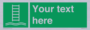 SA7286: Custom sign safe condition Embarkation ladder