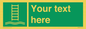 SA7286: Custom sign safe condition Embarkation ladder
