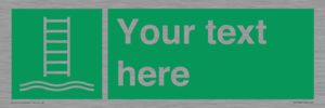 SA7286: Custom sign safe condition Embarkation ladder