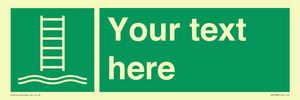 SA7286: Custom sign safe condition Embarkation ladder