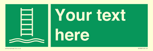 SA7286: Custom sign safe condition Embarkation ladder
