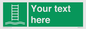 SA7286: Custom sign safe condition Embarkation ladder