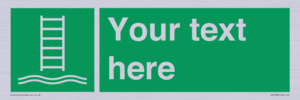 SA7286: Custom sign safe condition Embarkation ladder