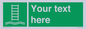 SA7286: Custom sign safe condition Embarkation ladder